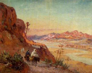 Desert scene by 
																	Alfred Rouget
