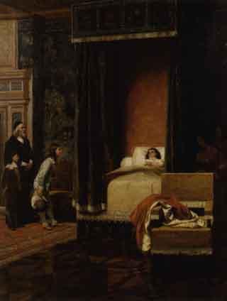 Young king visits his fiancT by 
																	David Wilkie Wynfield