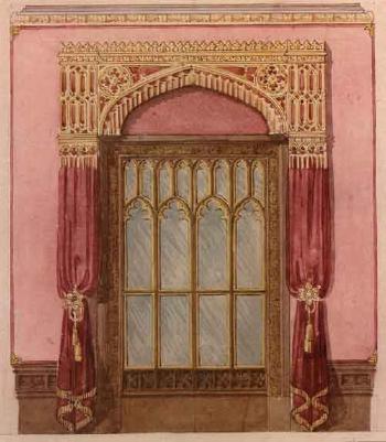 Design for entrance door of the Coffe Room at Windsor Castle by 
																	Jeffry Wyatville