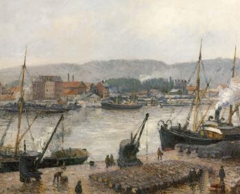 Port a Rouen by 
																	Camille Pissarro
