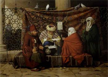 Turkish notary drawing up marriage contract by 
																	Martinus Rorbye