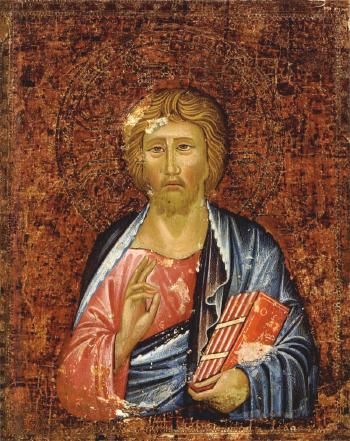 Blessing Christ by 
																			 Duccio di Buoninsegna