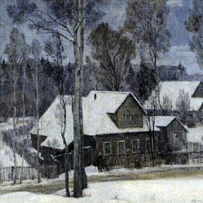 Winter landscape by 
																	Vladimir G Duchanov