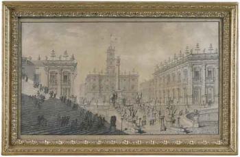 Rome, view of the Campidoglio by 
																	Giuseppe Valadier