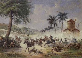 Roosevelt's rough riders in conflict with the Spanish in Cuba by 
																			E Padron