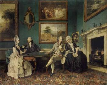Dutton family in the drawing room of Sherborne Park, Gloucestershire by 
																	Johann Zoffany
