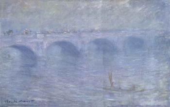 Waterloo Bridge, brouillard - Waterloo bridge in fog by 
																	Claude Monet