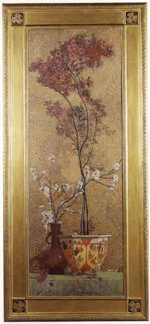 Decorative flower panel by 
																	Charles Caryl Coleman