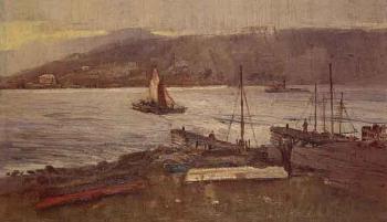 Risdon ferry near Hobart by 
																	Albert Henry Fullwood