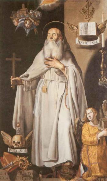 Saint Romuald. saint Benedict by 
																			Antonio d'Enrico Tanzio da Varallo