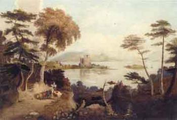 Cattle on the banks of a loch by 
																	Mary Dandie
