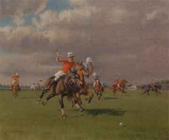 Polo match at Smith's Lawn Windsor by 
																	Maurice Tulloch