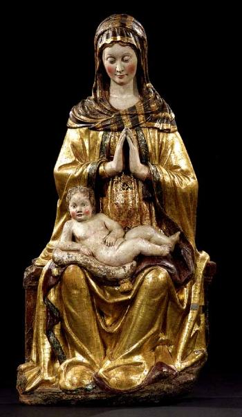 Madonna and Child enthroned by 
																	Giovanni Zabellana