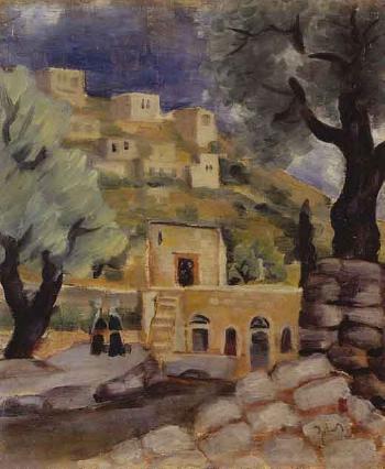 Village on the way to Jerusalem by 
																	Ziona Tajar