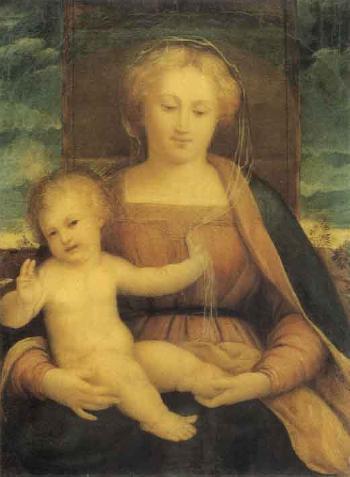 Madonna col Bambino by 
																	 Zenone da Verona