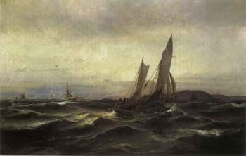 Vessels at sea by 
																	Adolf Nordling