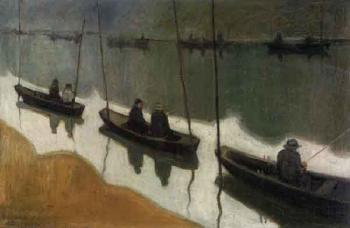 Fishermen on the Seine by 
																	Yrjo Ollila