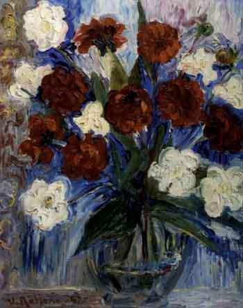 Flowers in vase by 
																	Veikko Aaltona