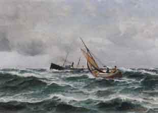 Pilot boat on the way out by 
																	Erling Haaland