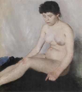Female nude seated by 
																	Maren Sverdrup