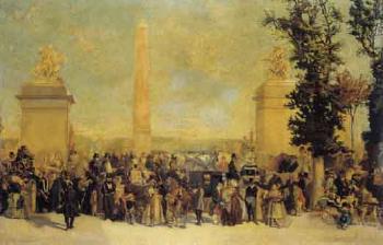 Bustle by the Tuilleries, Paris by 
																	 Garbet