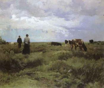 Rural scene by 
																	Emile van Damme-Sylva