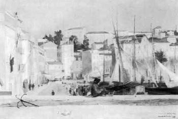 Le quai Saint Pierre a Cannes by 
																	Edward Fulde