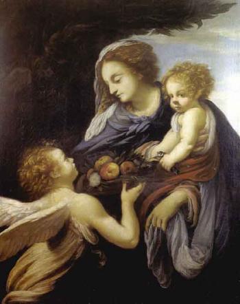 Madonna and Child with angel by 
																	Mario Balassi