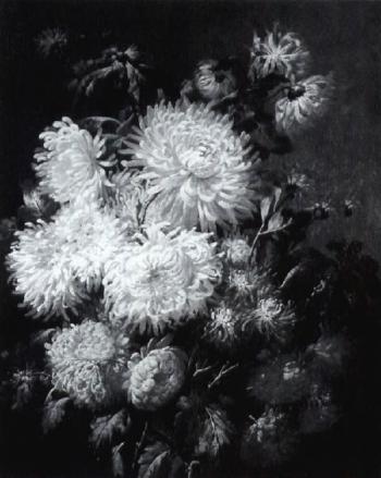 Autumn palette - still life with chrysanthemums by 
																	Jeanne Dangon