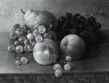Still life with grapes, pears and peaches by 
																	Abbie Luella Zuill