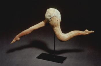 Leaping lady's legs by 
																	John Wacher