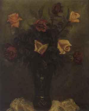Vase of flowers by 
																	Jose Palau Oller