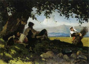 Peasants resting by 
																	Ramon Tusquets y Maignon