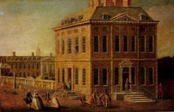 View of Ranelagh House and Garden with Chelsea Hospital by 
																	Joseph Nickolls
