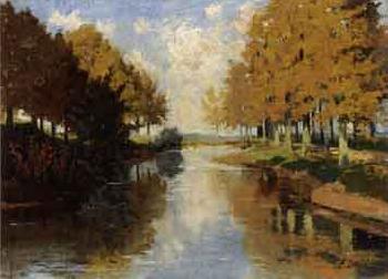 View of a pond by 
																	Eugene Lucker