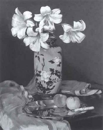 Still life with flowers by 
																	Franz Aumer