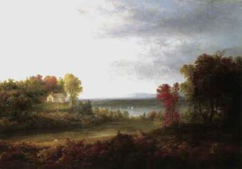 Hudson River landscape by 
																	Thomas Doughty