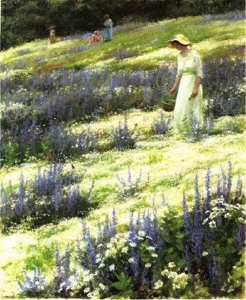 Ladies on a hill by 
																	Charles Courtney Curran