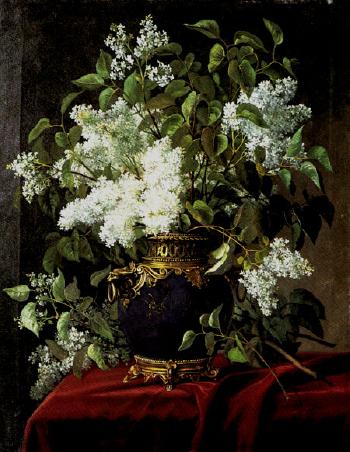 White lilacs by 
																	Jean Capeinick