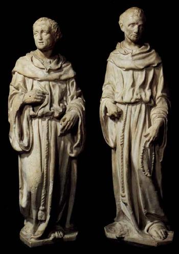 Figures of Franciscan saints by 
																			 Neroccio di Bartolomeo de Landi