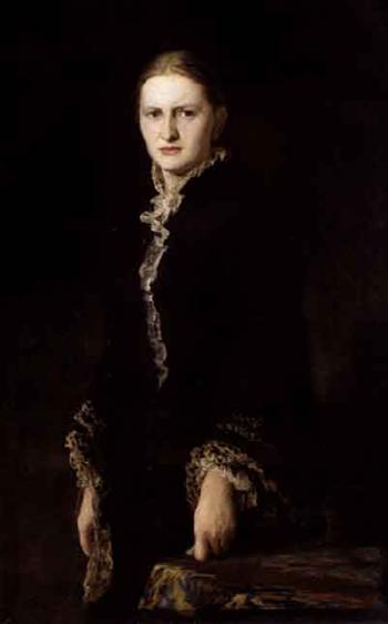 Portrait of a lady in black by 
																	Nikolai Alexandrovich Yaroshenko
