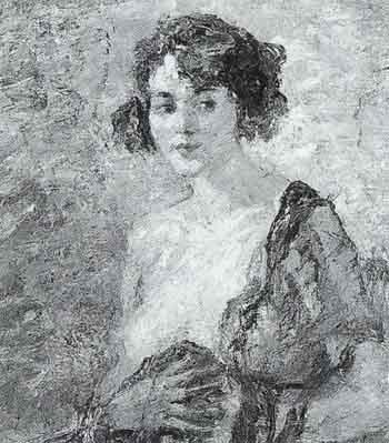 Portrait of young woman by 
																	Alfred Rottmanner