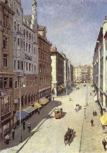 View of Karntnerstrasse and Haashaus by 
																	Gisela Parzer