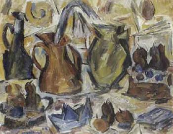 Still life with jugs by 
																	Alberto Hadidian