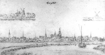 View of Gouda by 
																	Jacob Laurensz van der Vinne