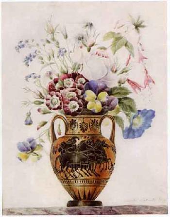 Flowers in a Grecian urn by 
																	Ernestine Panckoucke