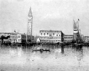 Doge's Palace with Saint Mark's square, Venice by 
																	L Fabretto