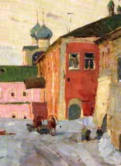 Courtyard in Rostov by 
																	Mikhail Sergeyevich Ageev