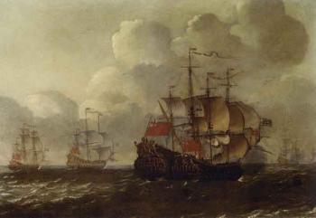 Naval engagement by 
																	Philip van Macheren