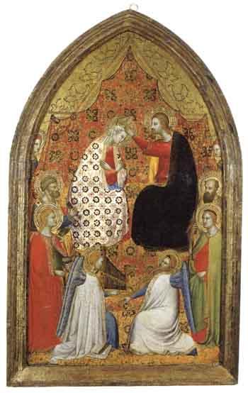 Christ crowning the Virgin by 
																	 Pacino da Buonaguida